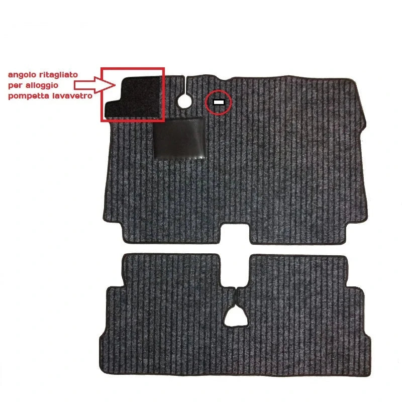 Set tappeti in moquette alta qualità, replica originale per Citroën Dyane, per veicoli costruiti fino al 1977.