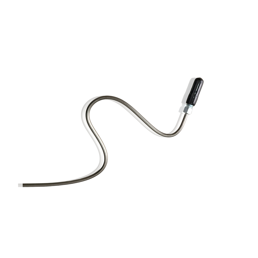 Tubo freno braccio posteriore sinistro in acciaio inox con spirale ed elementi fissaggio per Citroën 2CV Dyane Mehari CX Visa