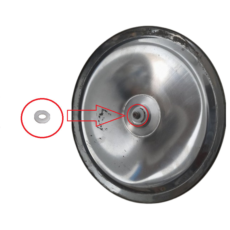 Rondella M10 in plastica bianca per coppa ruota