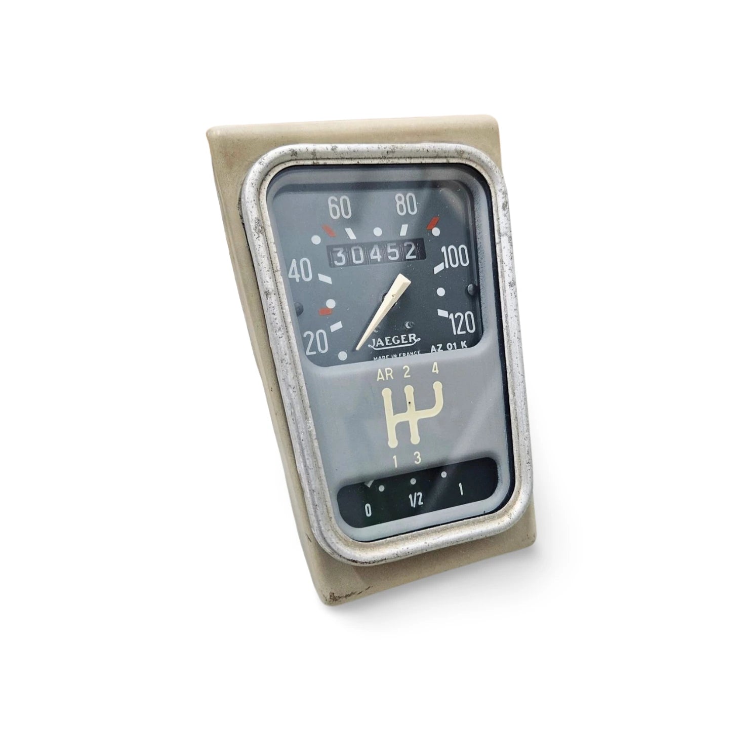 Vetrino protettivo rettangolare di ricambio per contachilometri Jaeger 120 km/h Citroen 2CV e Mehari
