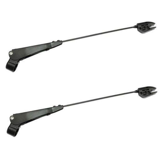 Coppia di braccetti neri per spazzole tergicristallo, compatibili con veicoli Citroen dal 1983.