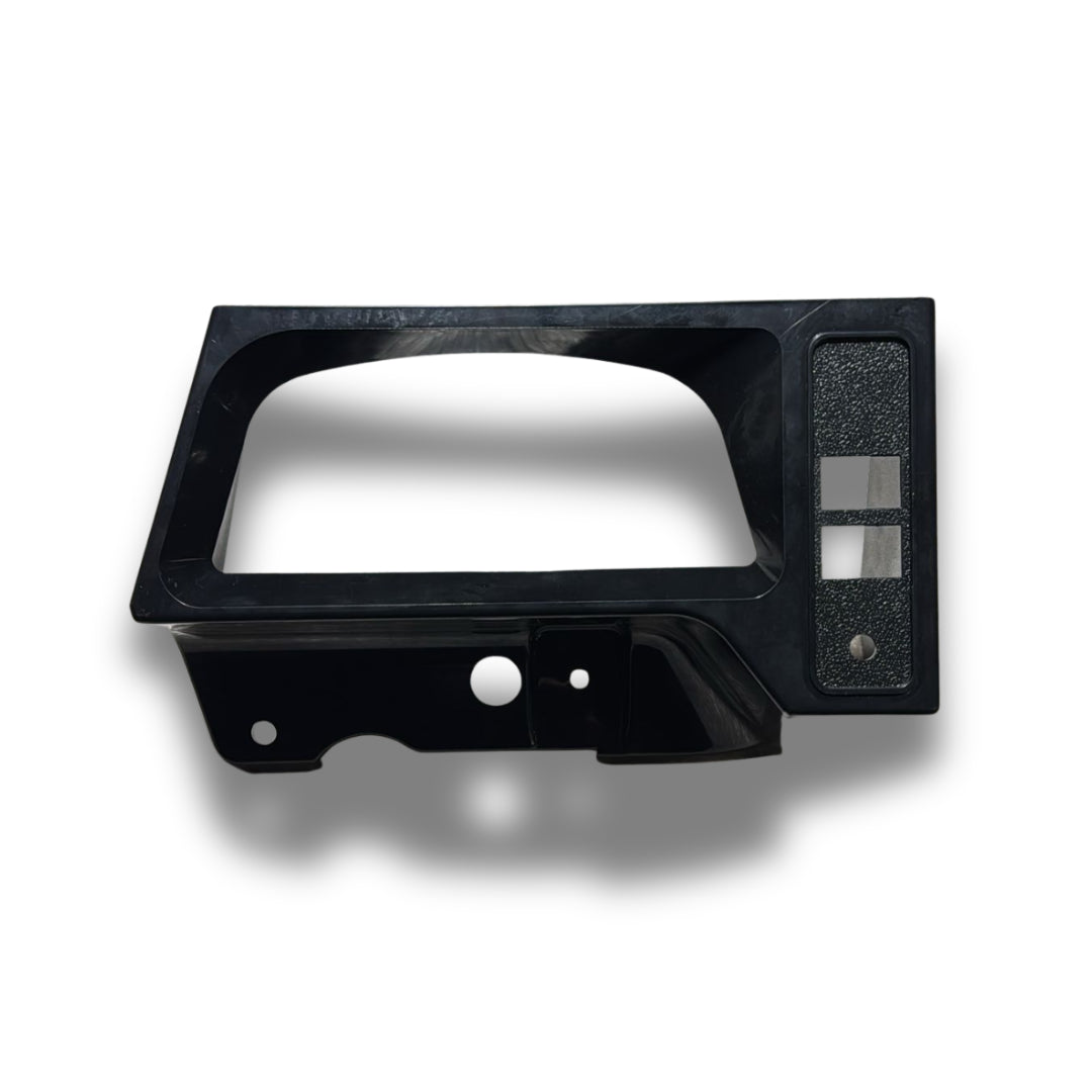 Cover in plastica nera per il contachilometri della Citroën 2CV Charleston, con predisposizione per accessori e spie del cruscotto.