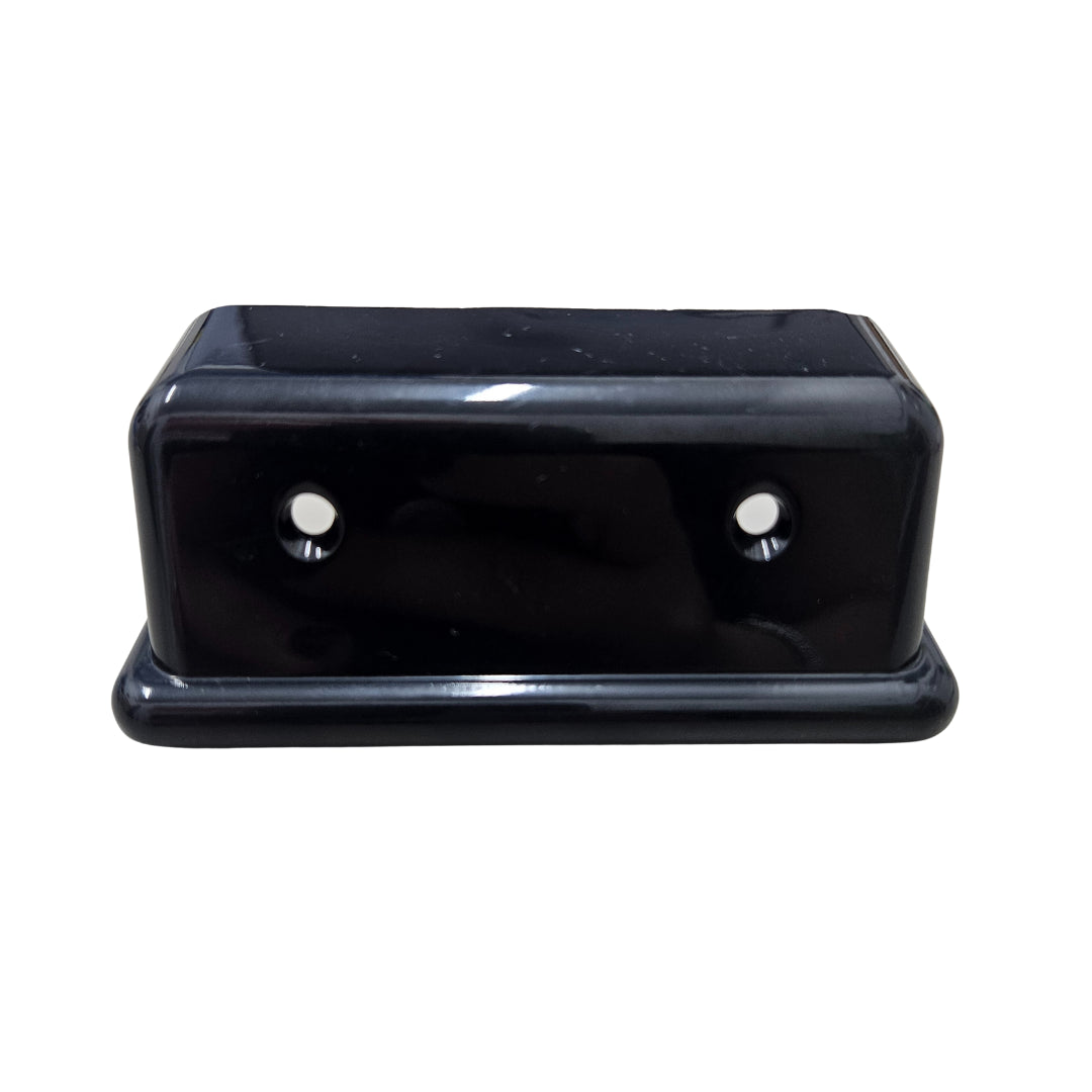 Cover in plastica nera lucida per riscontro serratura Citroen 2CV ricambio replica originale