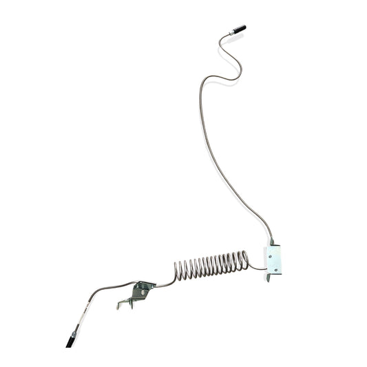 Tubo freno braccio posteriore sinistro in acciaio inox con spirale ed elementi fissaggio per Citroën 2CV Dyane Mehari CX Visa